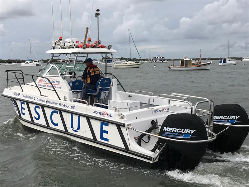 The new Noosa Cat 2400 operated by the Jacobs Well Volunteer Marine Rescue squadron photo copyright Mercury Marine taken at  and featuring the Marine Industry class