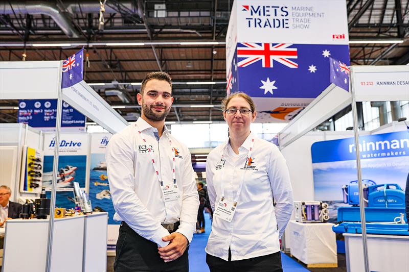 Australian Marine Apprentice's of the Year 2023: Brent Studman, and 2020 Jasmine Willoughby - METSTRADE 2023 photo copyright Salty Dingo taken at 