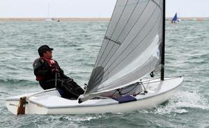 Andy Ash-Vie sailing his Finn at Keyhaven photo copyright Mark Jardine taken at  and featuring the  class