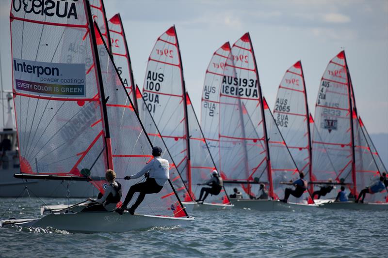 Royal Queensland Yacht Squadron's Youth Week photo copyright Andrew Gough taken at Royal Queensland Yacht Squadron and featuring the 29er class