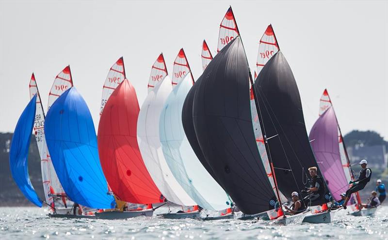 Finals racing starts in the Zhik 29er Europeans at Quiberon, France photo copyright Robert Hajduk / www.shuttersail.com taken at CDV Morbihan 56 and featuring the 29er class