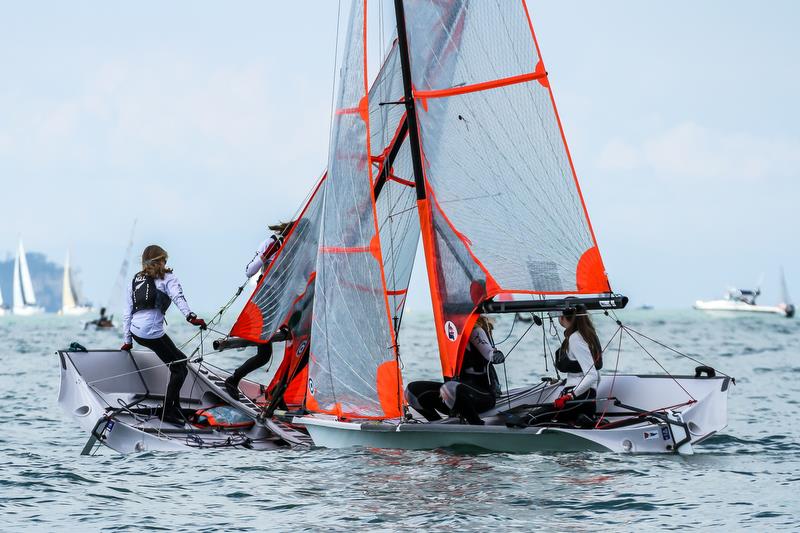 29er - Predictwind Auckland Girls Championships - March 23, 2019 photo copyright Richard Gladwell taken at  and featuring the 29er class