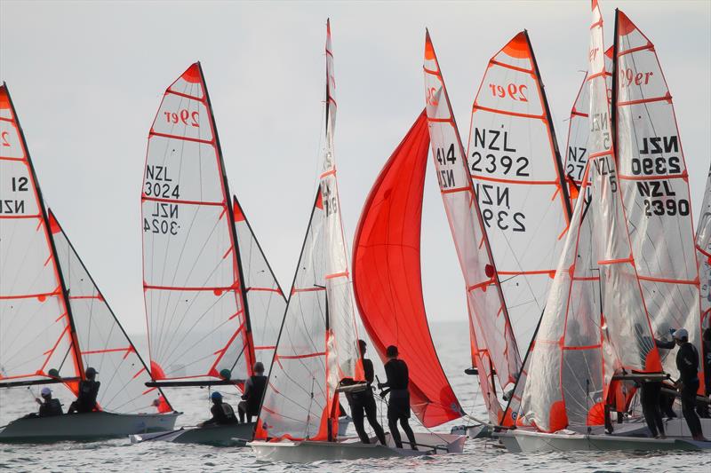 29er class holding sprint racing at Wakatere BC - Narrow Neck - June 2020 photo copyright Richard Gladwell / Sail-World.com taken at Wakatere Boating Club and featuring the 29er class