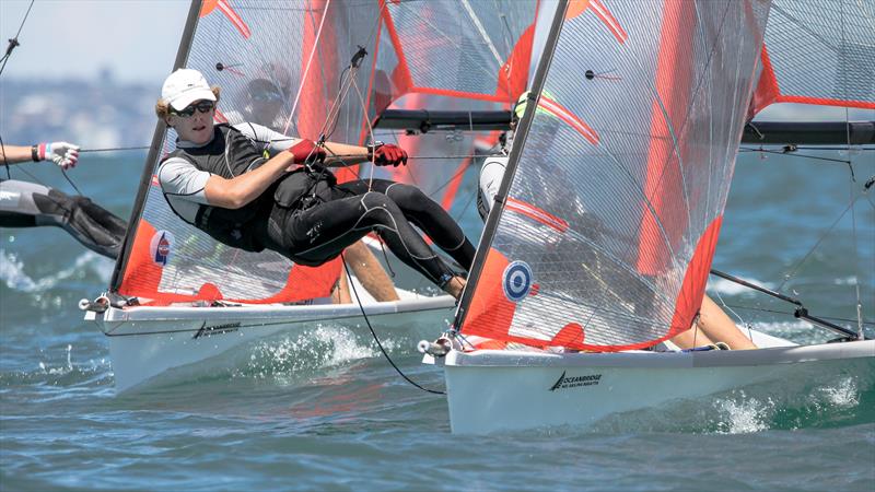 Start 29er - Oceanbridge NZL Sailing Regatta - Takapuna BC February 18, photo copyright Richard Gladwell / Sail-World.com / nz taken at Takapuna Boating Club and featuring the 29er class