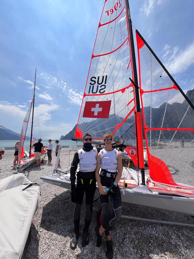 Swiss sailors Ikke Huber and Liam Berger - photo © International 29er Class