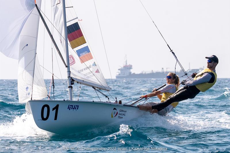 470 Worlds at Sdot Yam, Israel: All smiles from the new World Champions photo copyright Int. 470 Class taken at Sdot Yam Sailing Club and featuring the 470 class