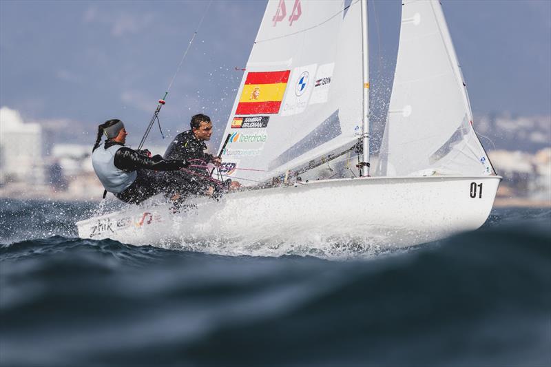 Jordi Xammar & Nora Brugman (ESP) - 470 World Championship in Llucmajor, Mallorca - Day 5 photo copyright Bernardí Bibiloni / Int. 470 Class taken at Club Nàutic S'Arenal and featuring the 470 class