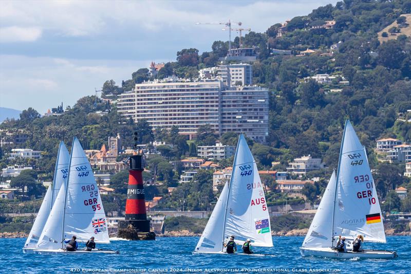 Nia Jerwood and Connor Nicholas during the 470 Europeans at Cannes photo copyright Nikos Alevromytis / International 470 Class taken at Yacht Club de Cannes and featuring the 470 class