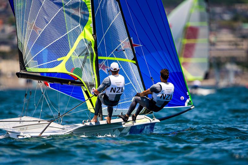 Peter Burling and Blair Tuke practicing off Enoshima ahead of Tokyo2020 Olympic Regatta - photo © Sailing Energy