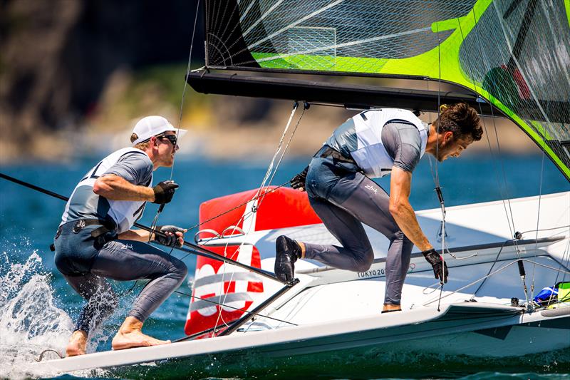 Peter Burling and Blair Tuke practicing off Enoshima ahead of Tokyo2020 Olympic Regatta - photo © Sailing Energy