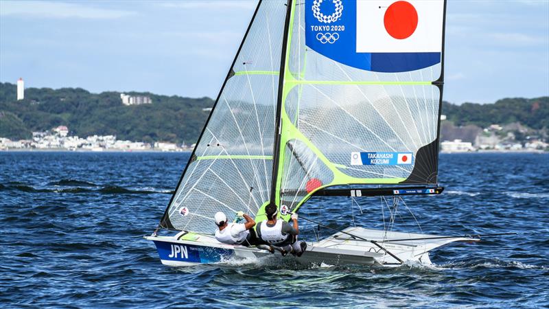Tokyo2020 - Day 3 - July, 27, - Enoshima, Japan. Leonard Takahasi-Fry (JPN) photo copyright Richard Gladwell - Sail-World.com / nz taken at Takapuna Boating Club and featuring the 49er class