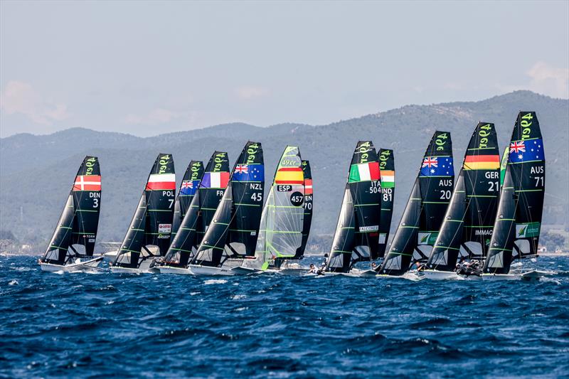 49er start - NZL Sailing Team - Day 1 - 53rd Semaine Olympique Francais, Hyeres - April 2022 - photo © Sailing Energy / World Sailing