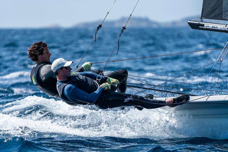 Jim Colley and Shaun Connor moved up to sixth in the 49er - 2023 Hyeres Regatta - photo © Beau Outteridge / Australian Sailing Team