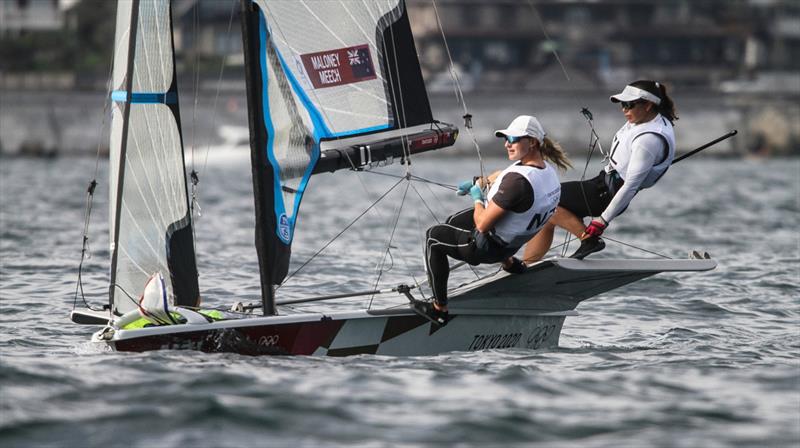  Tokyo2020 - Day 6- July, 30, - Alex Maloney and Molly Meech (NZL) 49erFX - Enoshima, Japan. - photo © Richard Gladwell 