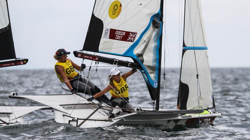 Tokyo2020 - GBR 49erFX - Day 6- July, 30, - Enoshima, Japan. - photo © Richard Gladwell 