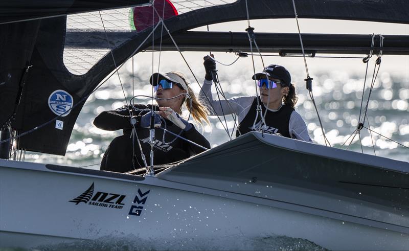 Jo Aleh and Molly Meech (NZL) - 49erFX European Championships, Vilamoura, November 2023 - photo © Joao Costa Ferreira