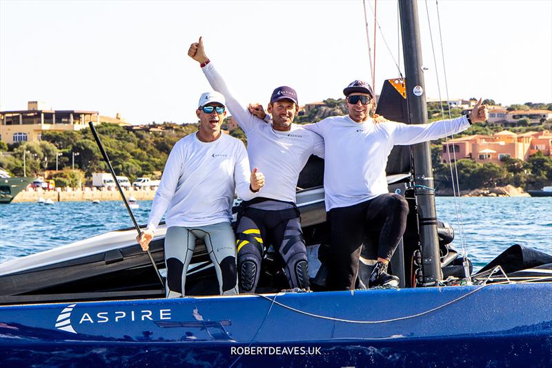 Team Aspire - 5.5 Metre World Championship 2023, final day photo copyright Robert Deaves taken at Yacht Club Costa Smeralda and featuring the 5.5m class