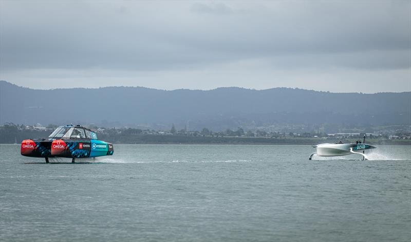 Emirates Team NZ's AC40 - Foiling Trial - September 20, 2022 - photo © Adam Mustill/America's Cup Media