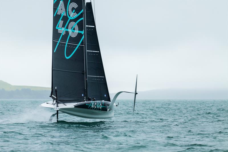 AC40 - Emirates Team New Zealand - Waitemata Harbour - September 30, 2022 photo copyright America's Cup/Adam Mustill taken at Royal New Zealand Yacht Squadron and featuring the AC40 class