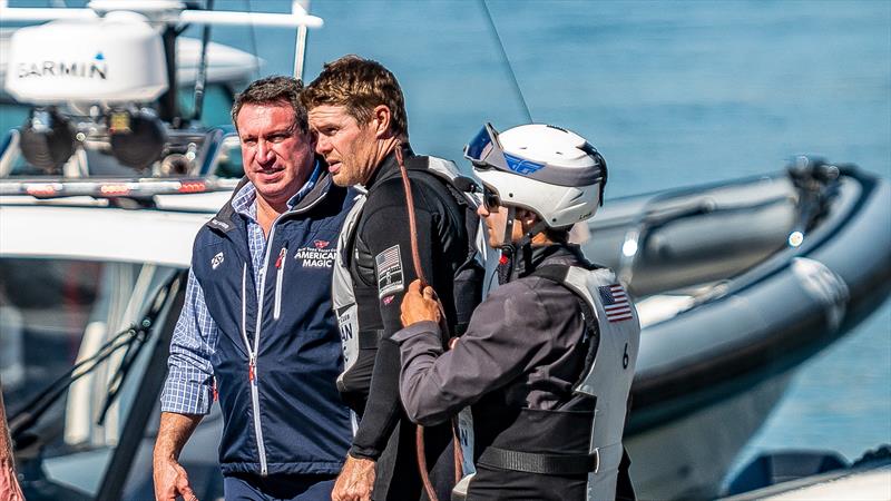 Tom Slingsby (centre) American Magic - AC75  - 1 November, 2022 - Pensacola, Fl photo copyright Paul Todd/America's Cup taken at New York Yacht Club and featuring the AC40 class