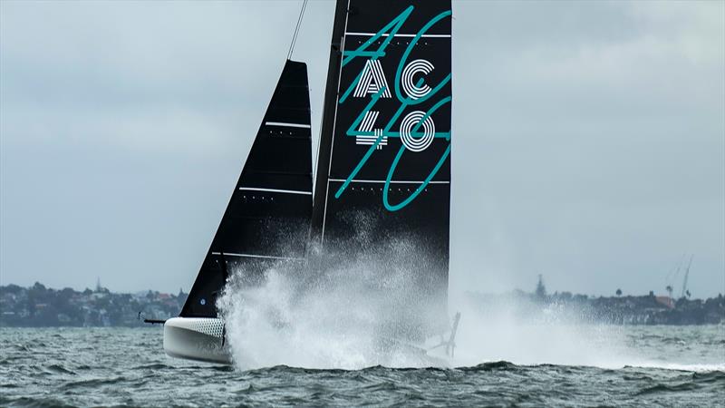 Emirates Team New Zealand - AC40 - Waitemata Harbour - Auckland - November 17, 2022 photo copyright Adam Mustill / America's Cup taken at Royal New Zealand Yacht Squadron and featuring the AC40 class