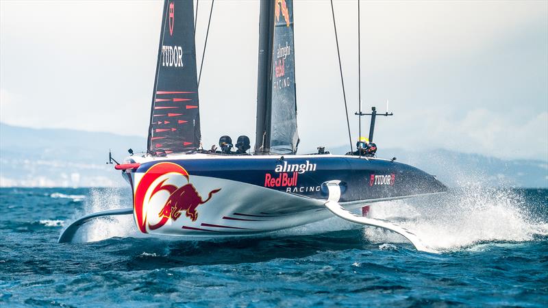 AC40 OD - Alinghi Red Bull Racing - April 13, 2023 - Barcelona - Day 18 photo copyright Alex Carabi / America's Cup taken at Société Nautique de Genève and featuring the AC40 class