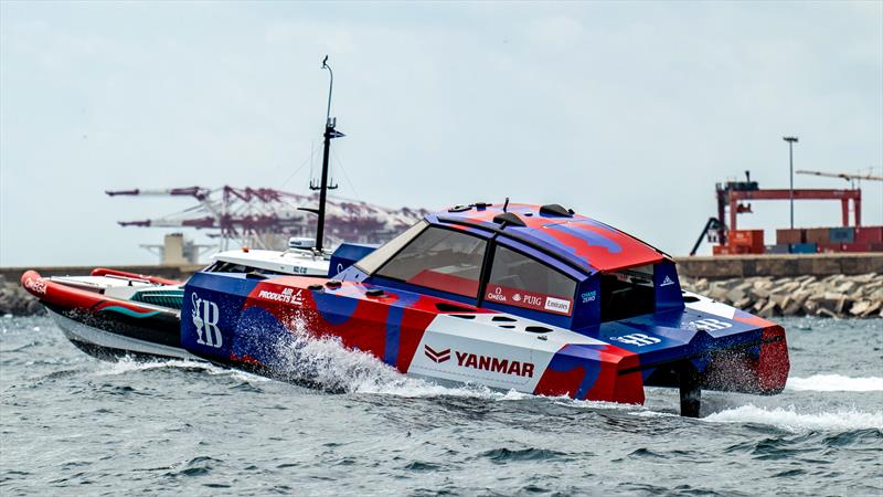 Emirates Team New Zealand - Hydrogen Foiler - Barcelona - August 30, 2023 photo copyright Paul Todd/America's Cup taken at New York Yacht Club and featuring the AC40 class