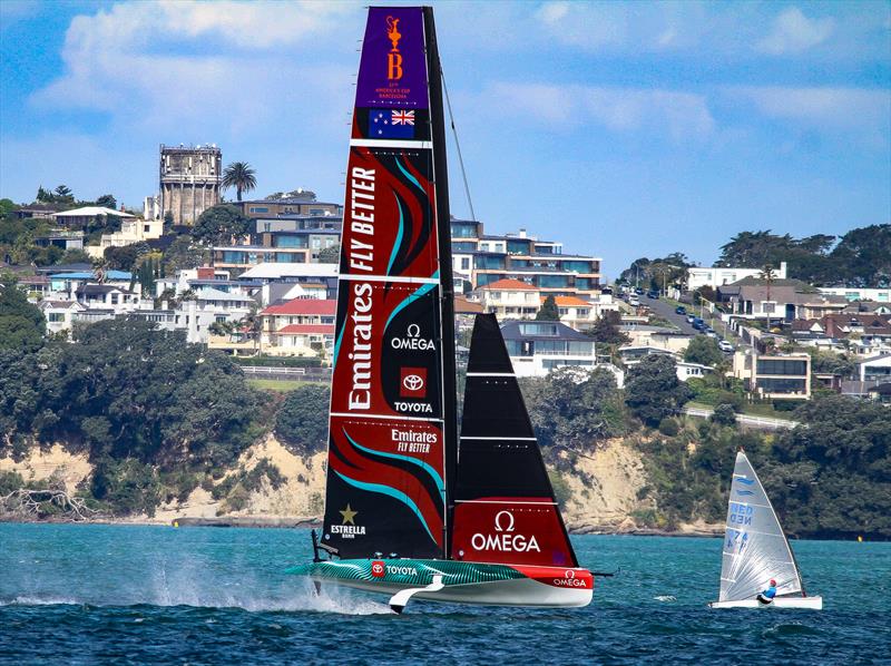 Emirates Team New Zealand - AC40 - Day 32 - Auckland - November 9, 2023 photo copyright Richard Gladwell - Sail-World.com/nz taken at Wakatere Boating Club and featuring the AC40 class