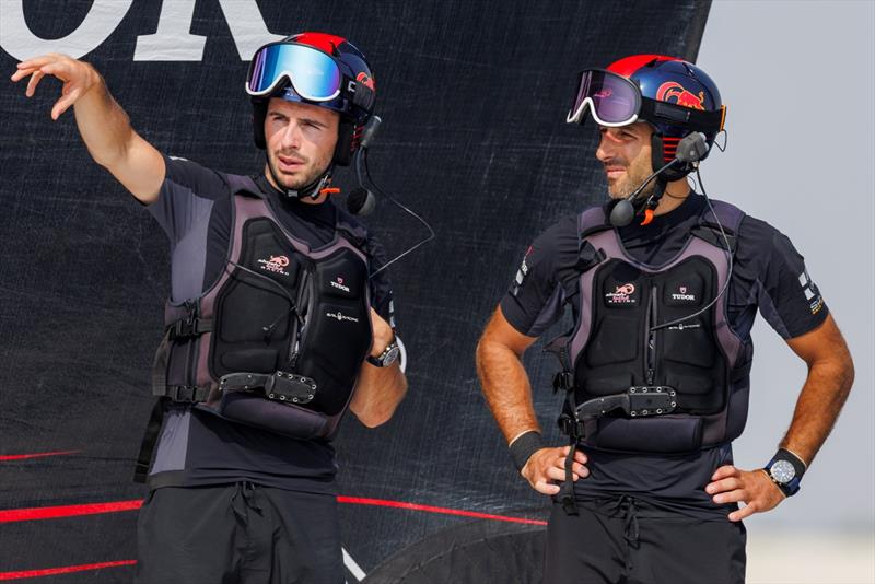 (L to R) Arnaud Psarofaghis and Maxime Bachelin of Alinghi Red Bull Racing and Switzerland seen prior to the AC37 Preliminary Regatta in Jeddah, Saudi Arabia on November 30 - photo © Samo Vidic / Alinghi Red Bull Racing