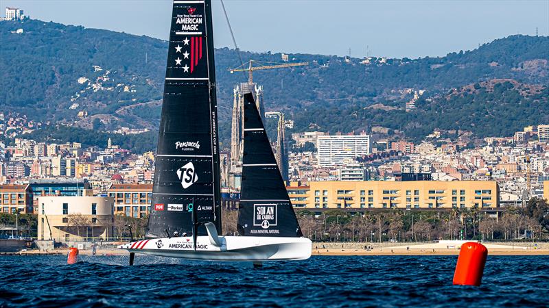 American Magic - AC40 - Day 95 - February 21, 2024 - Barcelona photo copyright Ugo Fonolla / America's Cup taken at New York Yacht Club and featuring the AC40 class