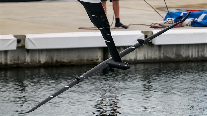 Emirates Team New Zealand - AC40 - Port Wing Foil - Day 70 - March 13, 2024 - Auckland photo copyright Sam Thom/America's Cup taken at Royal New Zealand Yacht Squadron and featuring the AC40 class