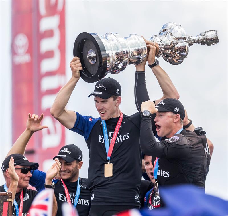 Skipper Glenn Ashby (right) with helmsman Peter Burling in Bermuda, June 26, 2017 - photo © Emirates Team New Zealand