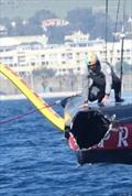 Luna Rossa had the bowsprit ripped out of the boat after a bobstay broke in training © Sailing Illustrated