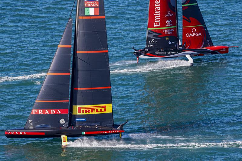 America's Cup match day 3 - Luna Rossa Prada Pirelli and Emirates Team New Zealand - photo © ACE / Studio Borlenghi