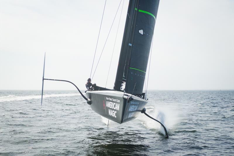 `The Mule` - Spring training in Pensacola, Florida - giving a better idea of the foiling physics of the AC75 photo copyright Amory Ross taken at New York Yacht Club and featuring the AC75 class