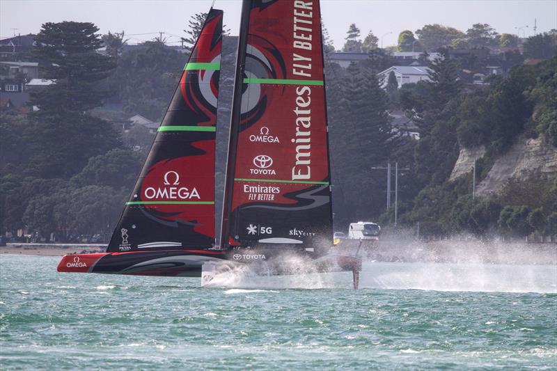 Emirates Team New Zealand's AC75 - January 10, 2020 photo copyright Richard Gladwell / Sail-World.com taken at Royal New Zealand Yacht Squadron and featuring the AC75 class