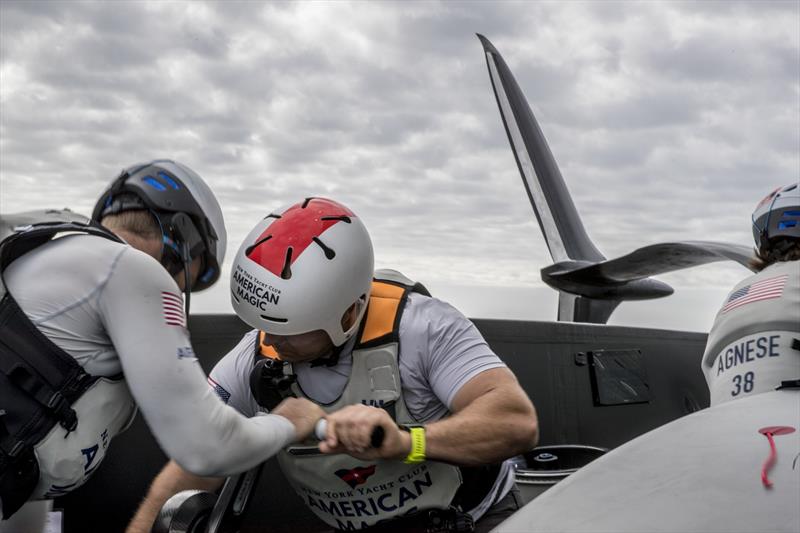 American Magic's AC75 Defiant testing operations in Pensacola, Florida. - photo © Will Ricketson