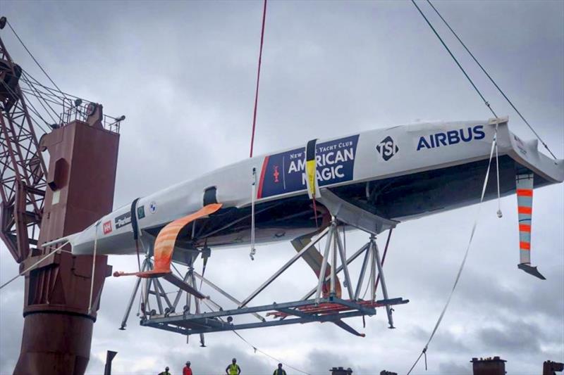 American Magic is loaded ready for the voyage from Florida to Auckland photo copyright Jennifer Tille taken at New York Yacht Club and featuring the AC75 class