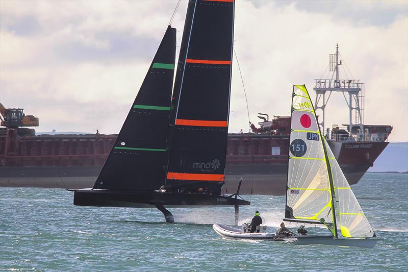 Emirates Team NZ's Test boat - Te Kahu - Waitemata Harbour, June 2020 photo copyright Richard Gladwell / Sail-World.com taken at Royal New Zealand Yacht Squadron and featuring the AC75 class