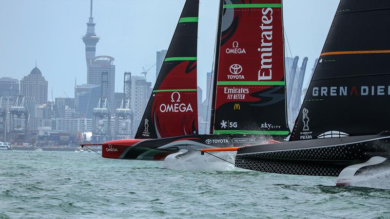 Te Rehutai and INEOS Team UK - December 18, 2020 - Waitemata Harbour - America's Cup 36 - photo © Richard Gladwell / Sail-World.com