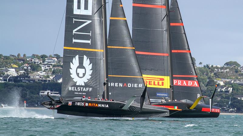 Luna Rossa and INEOS Team UK- Waitemata Harbour - January 23, 2021 - Prada Cup - 36th America's Cup - photo © Richard Gladwell / Sail-World.com