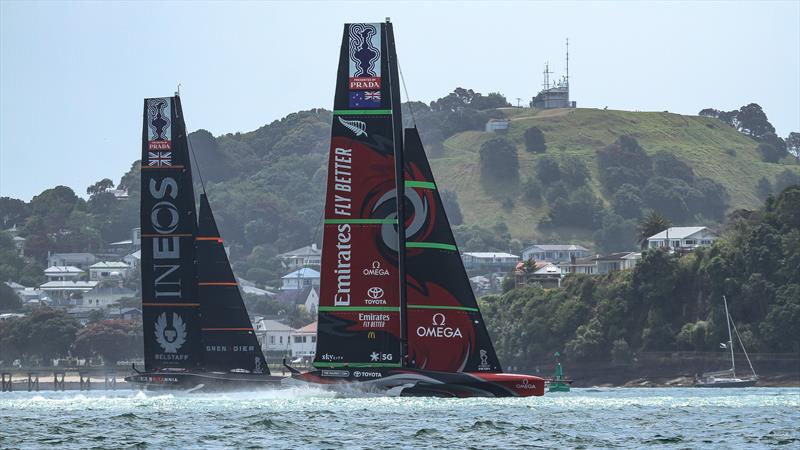 Emirates Team NZ and now-Challenger of Record INEOS Team UK  - America's Cup World Series - Day 2 - photo © Richard Gladwell - Sail-World.com / nz