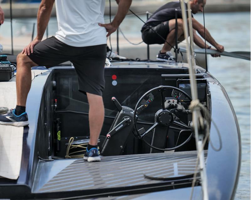 Cockpit arrangement - Boat Zero - Alinghi Red Bull Racing - Barcelona- August 2022 - photo © Alinghi Red. Bull Racing