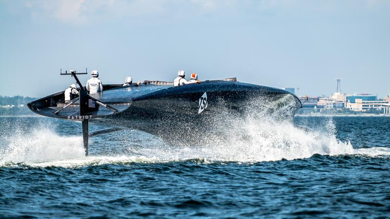 Tow test - American Magic - Patriot - AC75 - October 11, 2022 - Pensacola, Florida - photo © Paul Todd/America's Cup