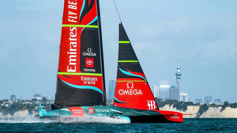 Emirates Team New Zealand - AC75 -  Day 15 - April 25, 2023 - Hauraki Gulf - photo © Adam Mustill / America's Cup