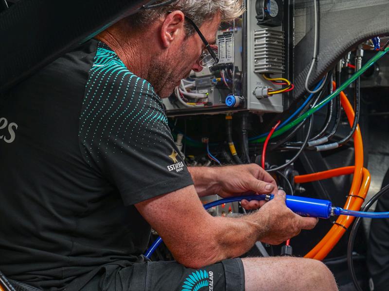 AC75 - Hydraulic control systems - Auckland - March 19, 2024 photo copyright James Somerset/ETNZ taken at Royal New Zealand Yacht Squadron and featuring the AC75 class