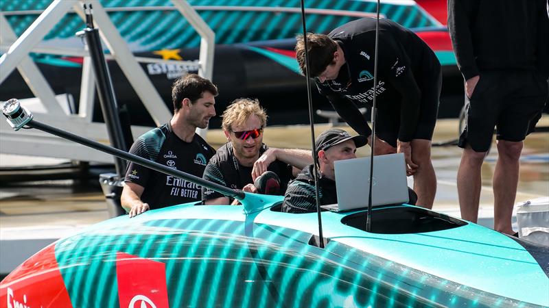 Emirates Team New Zealand- AC75 - Day 2 - April 14, 2024 - Auckland photo copyright Sam Thom/America's Cup taken at Royal New Zealand Yacht Squadron and featuring the AC75 class