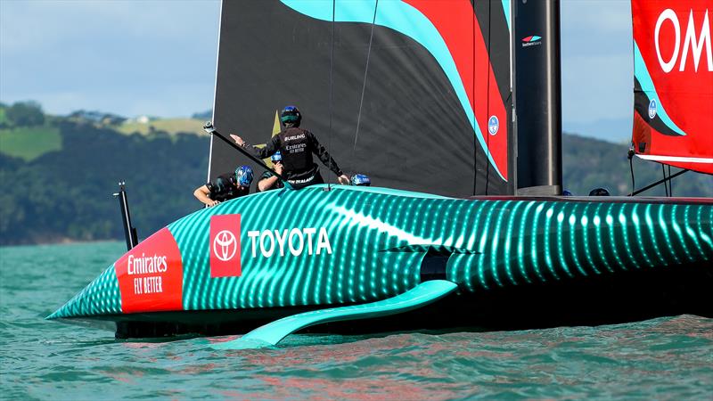 Emirates Team New Zealand- AC75 - Day 2 - April 14, 2024 - Auckland - photo © Sam Thom/America's Cup