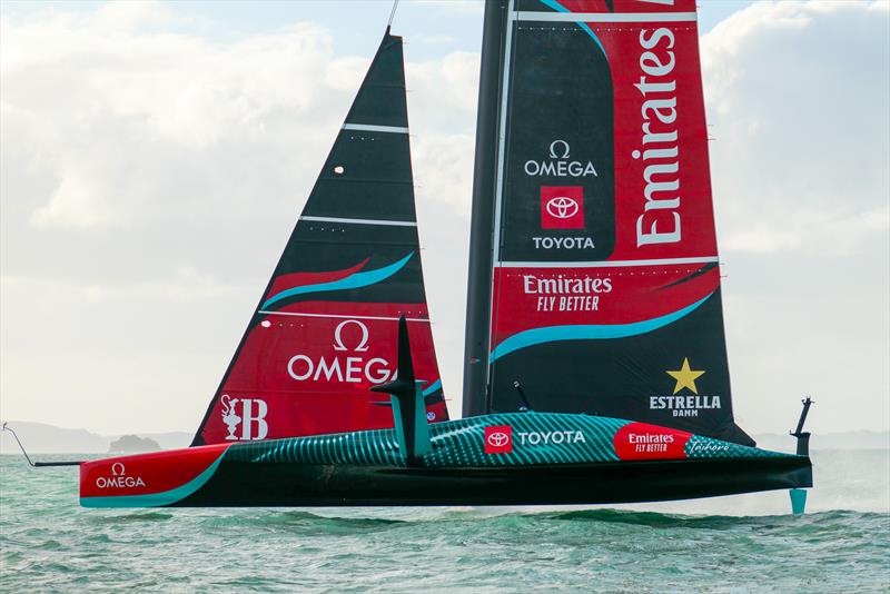 Emirates Team New Zealand- AC75 - Day 7 - April 22, 2024 - Auckland photo copyright Sam Thom/America's Cup taken at Royal New Zealand Yacht Squadron and featuring the AC75 class