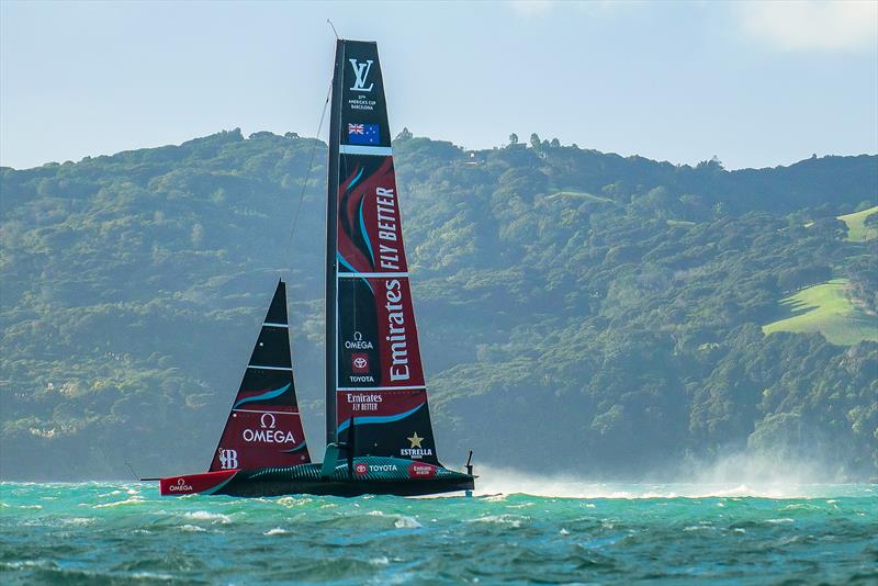 Emirates Team New Zealand- AC75 - Day 7 - April 22, 2024 - Auckland photo copyright Sam Thom/America's Cup taken at Royal New Zealand Yacht Squadron and featuring the AC75 class